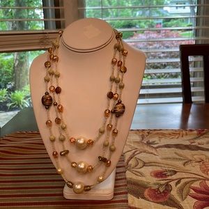Three Tier Beaded Necklace.